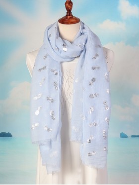 Foil Pineapple Print Scarf